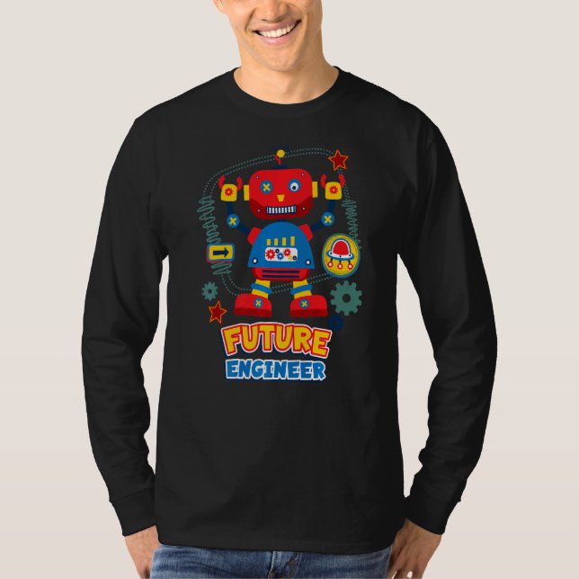 Future Engineer Robotics Engineering Kid Robot T-Shirt (Front)