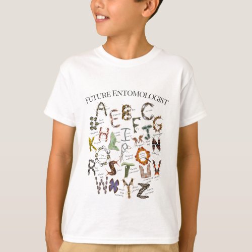 Future Entomologist  Bug Lover Alphabet  Insects T_Shirt