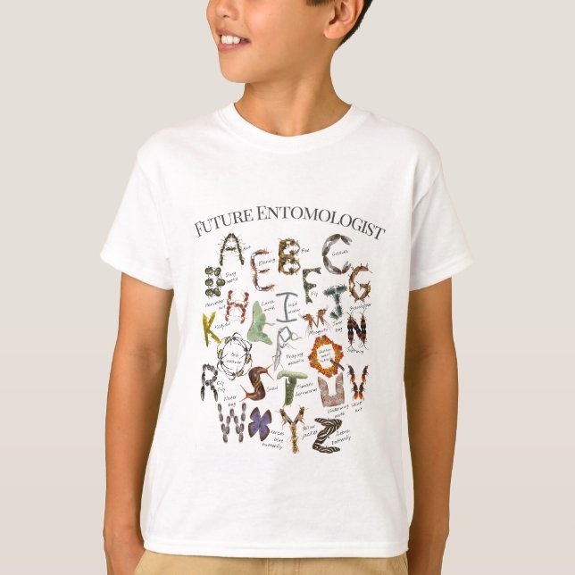 Future Entomologist | Bug Lover Alphabet | Insects T-Shirt (Front)