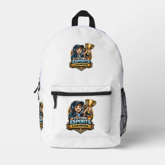 Future Esports Champion Gamer Back To School Printed Backpack
