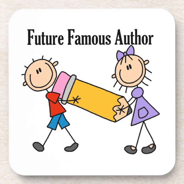 Future Famous Author Beverage Coaster (Front)
