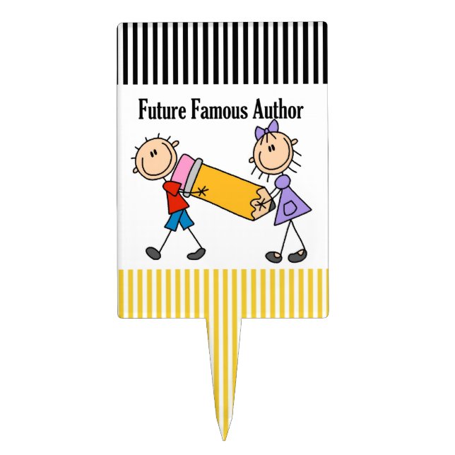 Future Famous Author Cake Topper (Front)