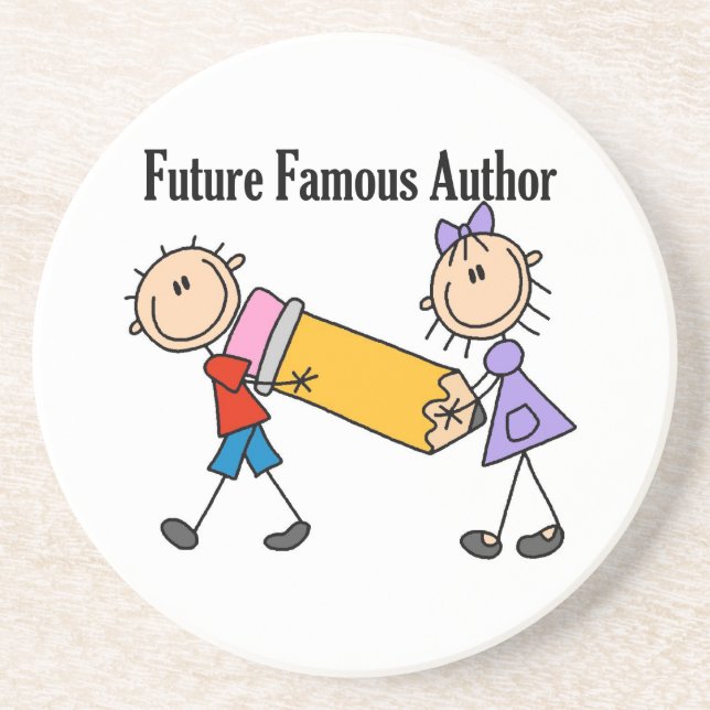 Future Famous Author Drink Coaster (Front)