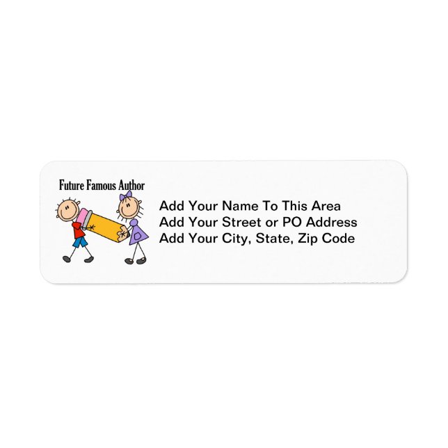Future Famous Author Label (Front)
