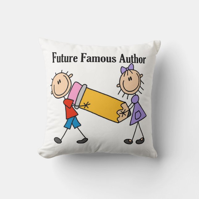 Future Famous Author Throw Pillow (Front)