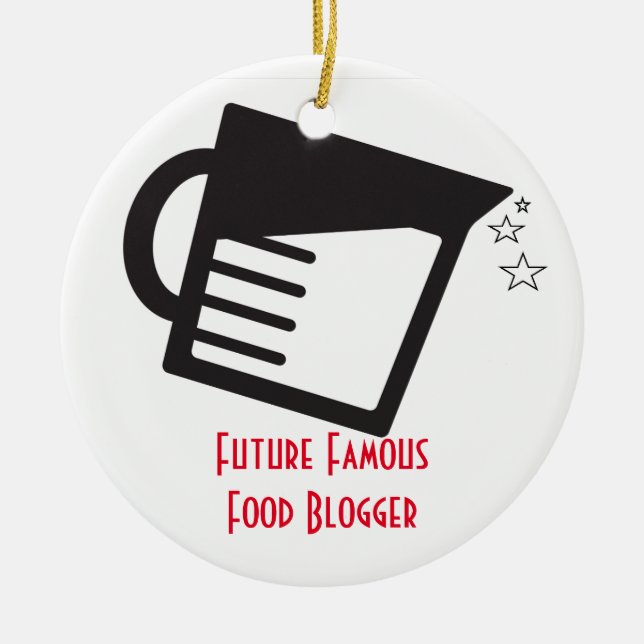 Future Famous Food Blogger Ceramic Ornament (Front)