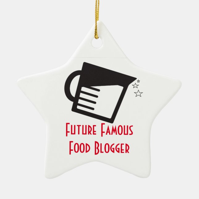 Future Famous Food Blogger Ceramic Ornament (Front)