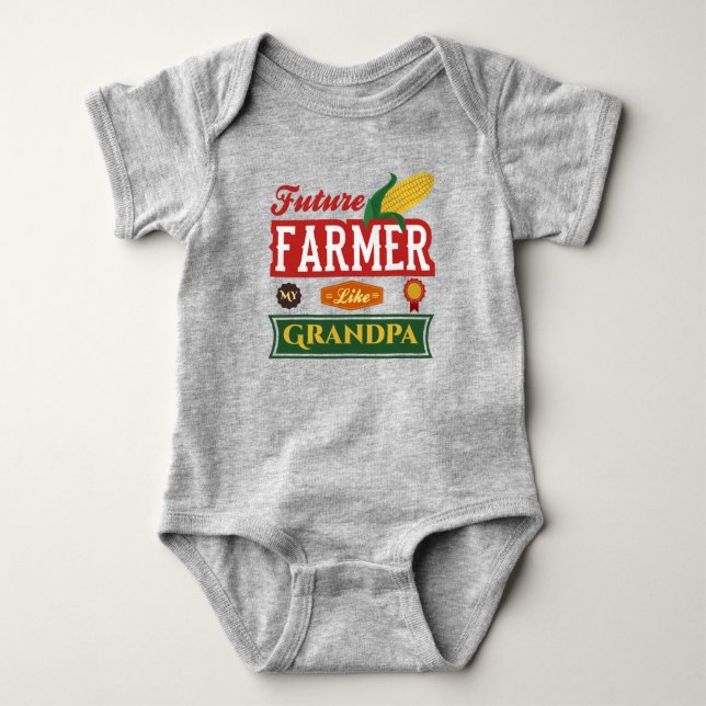 Future Farmer Like My Grandpa Baby Bodysuit (Front)