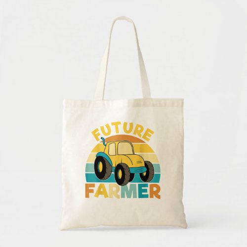 Future Farmer Retro Vintage Style Tractor Lover Bo Tote Bag