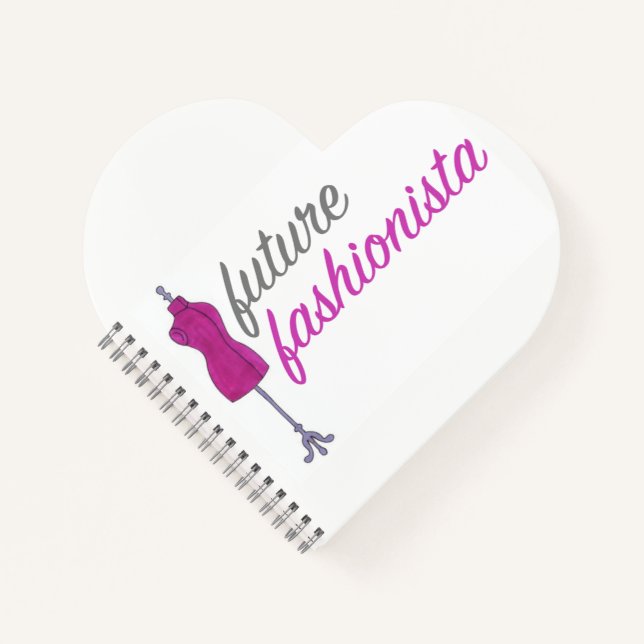 Future Fashionista Sewing Fashion Design Mannequin Notebook (Front)