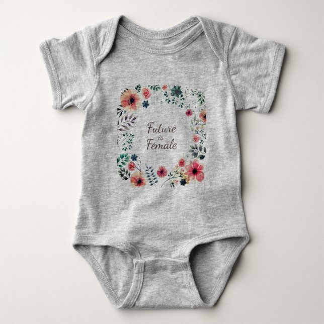 Future feminist baby bodysuit (Front)