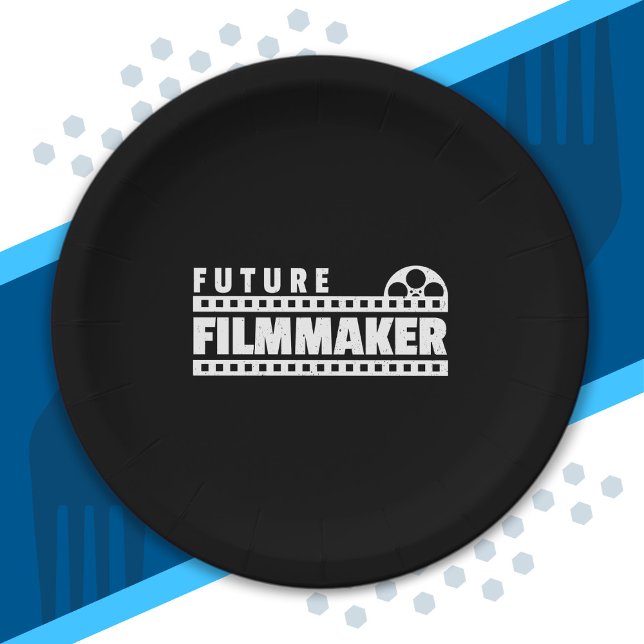 Future Filmmaker Indie Movie Director Producer Paper Plates (Creator Uploaded)