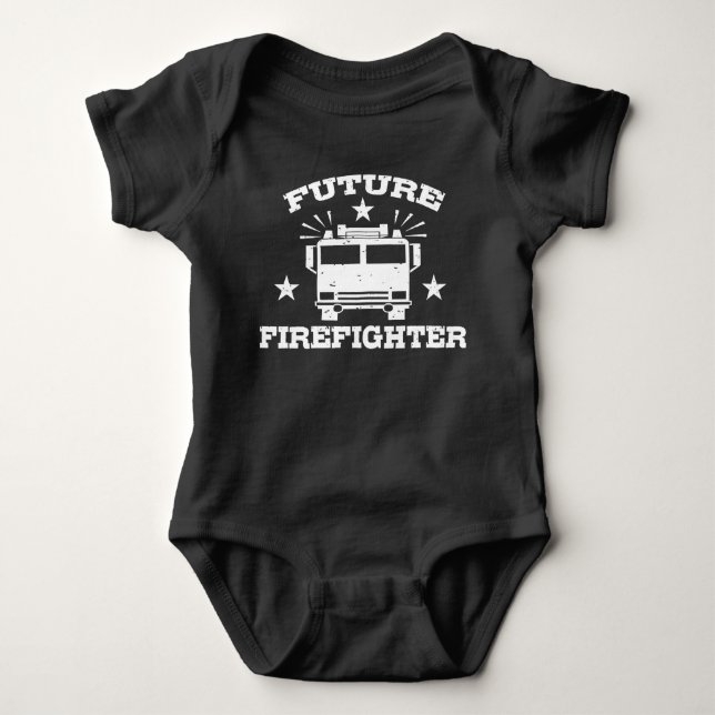 Future Firefighter Baby Bodysuit (Front)