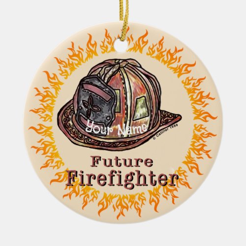 Future Firefighter Ceramic Ornament