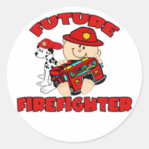 Future Firefighter Classic Round Sticker