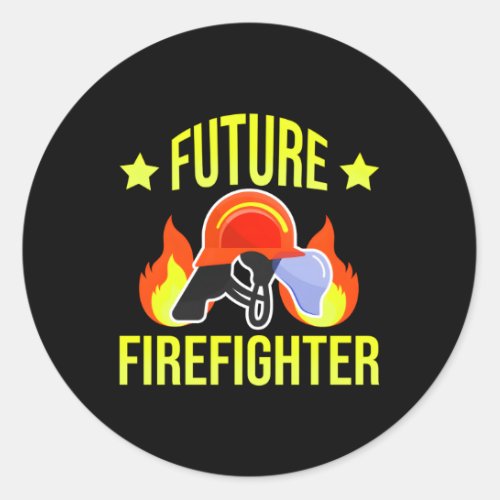 Future Firefighter Classic Round Sticker