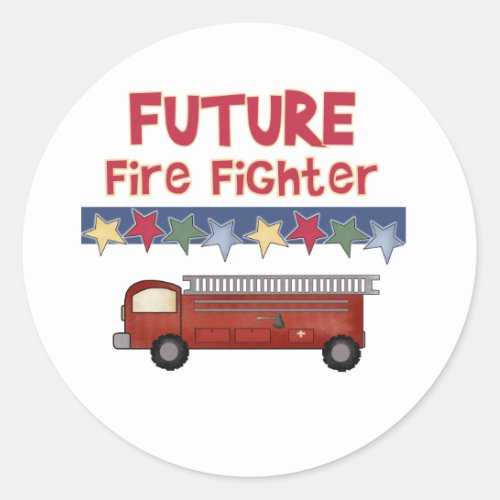 Future Firefighter Classic Round Sticker