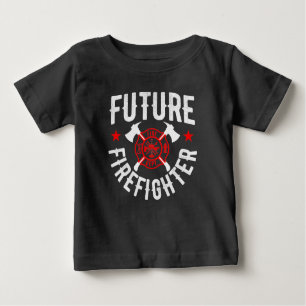 Future firefighter cute baby boy girl fireman baby T-Shirt