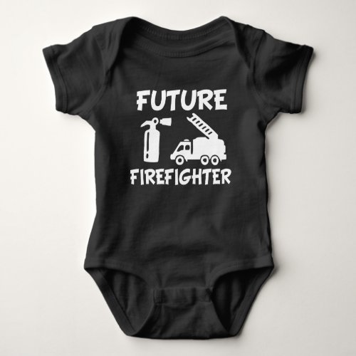 Future Firefighter funny baby bodysuit