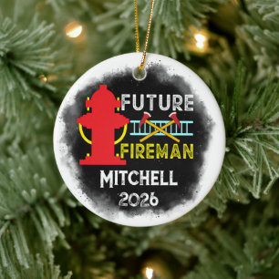 Future Firefighter Graduation Ceramic Ornament