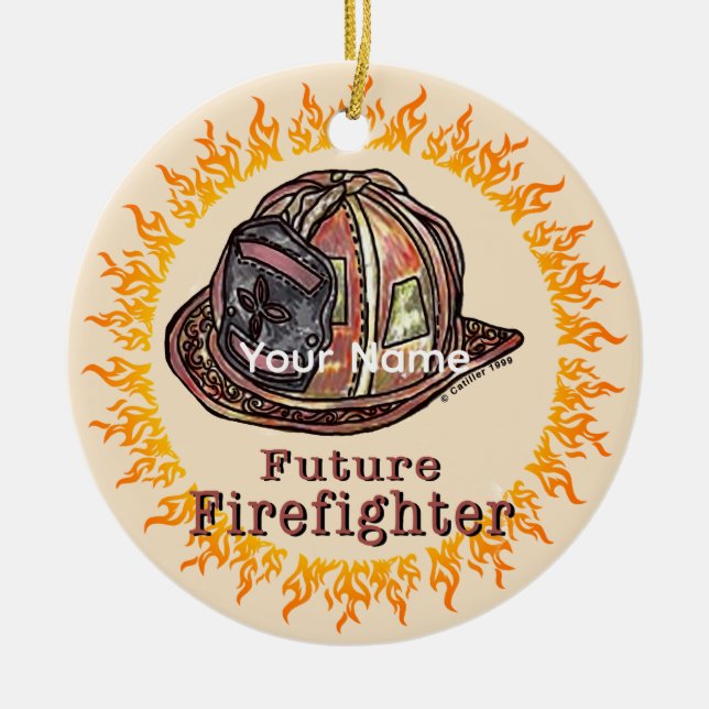 Future Firefighter Helmet  ornament (Front)