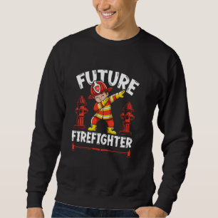 Future Firefighter Kids Boys Dabbing Firefighter G Sweatshirt