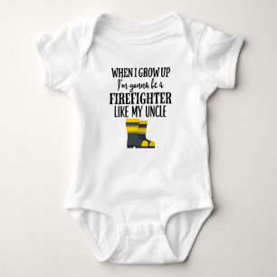 Future Firefighter Like My Uncle Childs Gift Baby Bodysuit
