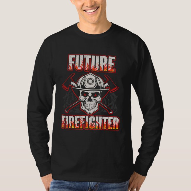 Future Firefighter Men Women Thin Red Line Firefig T-Shirt (Front)