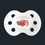 Future FireFighter Pacifier<br><div class="desc">pick this colorful fire truck design by embroidery patterns.</div>