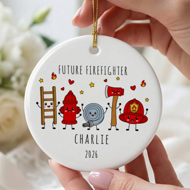 Future Firefighter Personalized Ornament (Creator Uploaded)