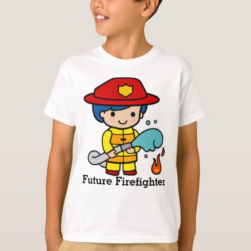 Future Firefighter putting out fire T_Shirt