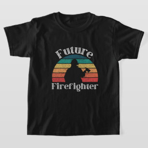 Future firefighter vintage with white texture text T-Shirt