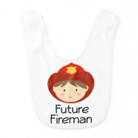 Future Fireman Baby Bib