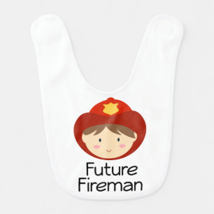 Future Fireman Baby Bib