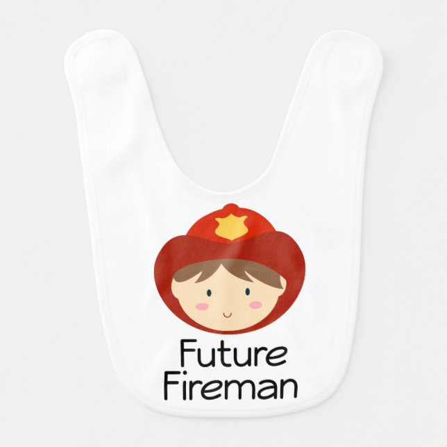Future Fireman Baby Bib (Front)
