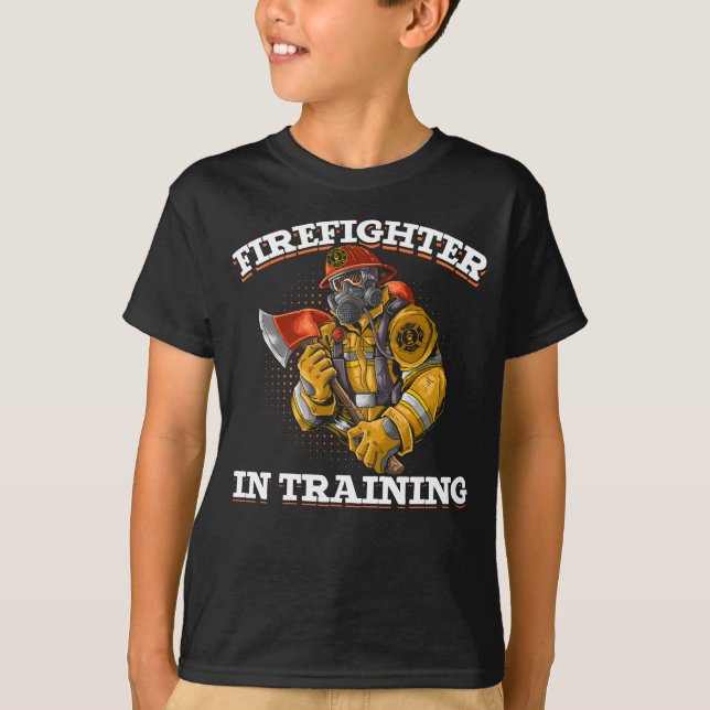 Future Fireman Cool Boys and Girls Firefighter T-Shirt (Front)