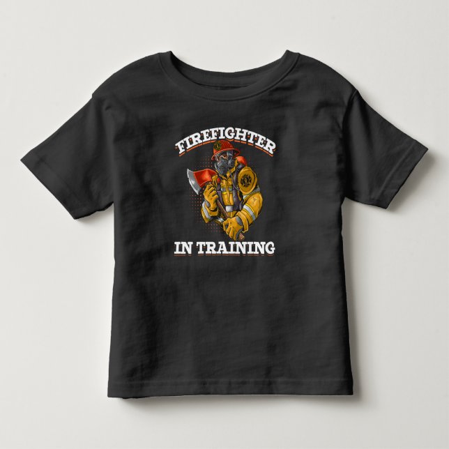 Future Fireman Cool Boys and Girls Firefighter Toddler T-shirt (Front)