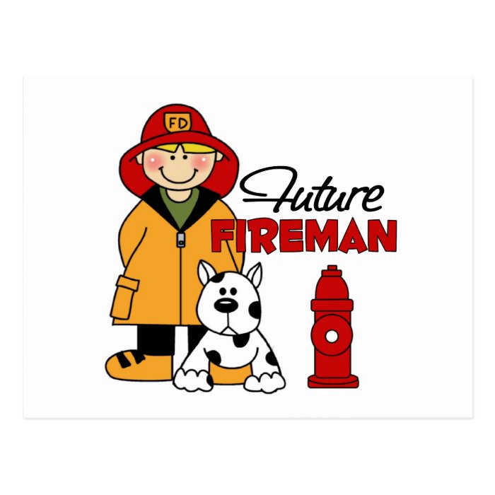 Future Fireman Firefighter Children's Gifts Post Cards