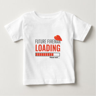 Future Fireman Loading Cute Funny Personalized Boy Baby T-Shirt