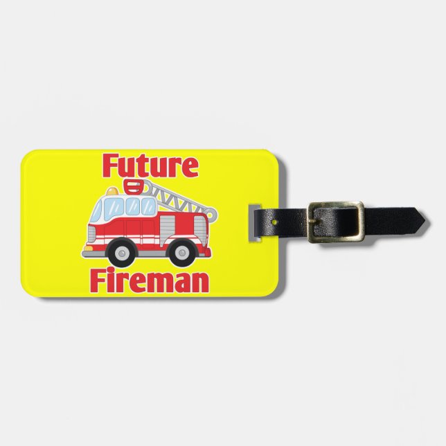 Future Fireman Luggage Tag (Front Horizontal)