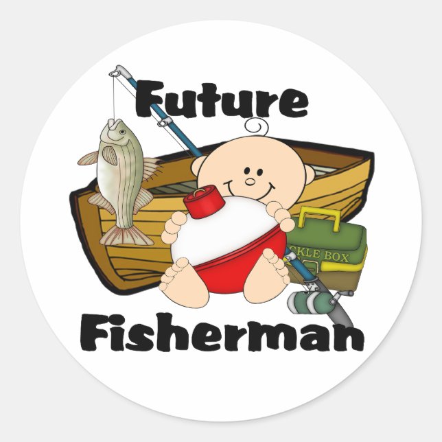 Future Fisherman Classic Round Sticker (Front)