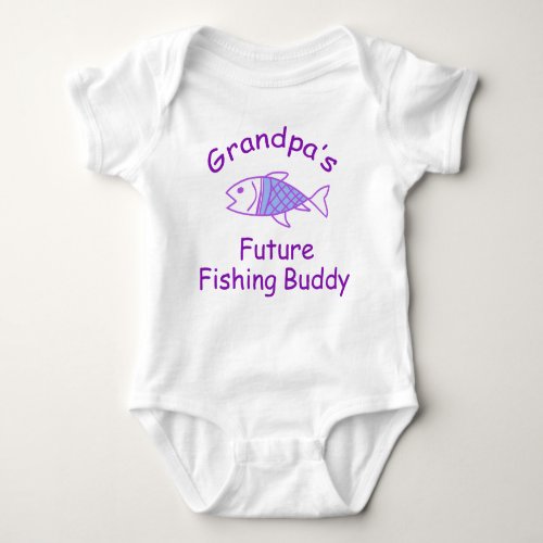 Future Fishing Buddy Baby Bodysuit