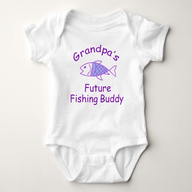 Future Fishing Buddy Baby Bodysuit (Front)