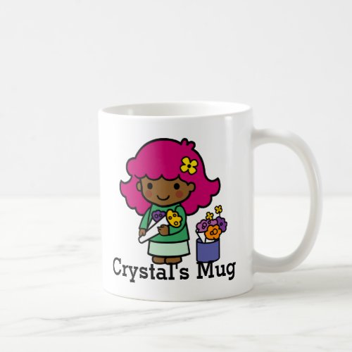 Future Florist Girl with Flowers Coffee Mug