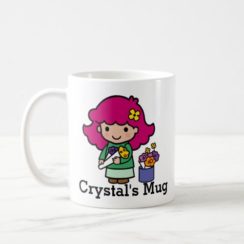 Future Florist Girl with Flowers Coffee Mug