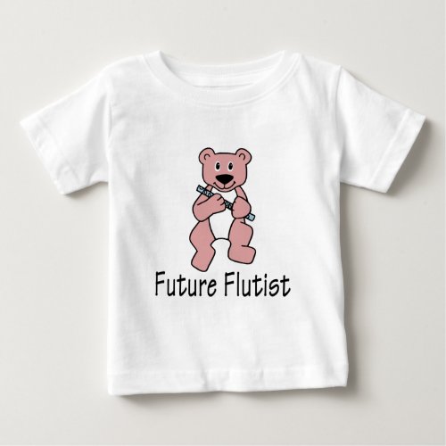 Future Flutist Bear Baby T_Shirt