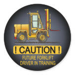 Future Forklift Truck Driver Kids Sticker