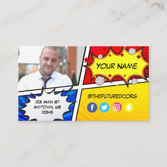 Future Foundation Superhero Business Card (Front)