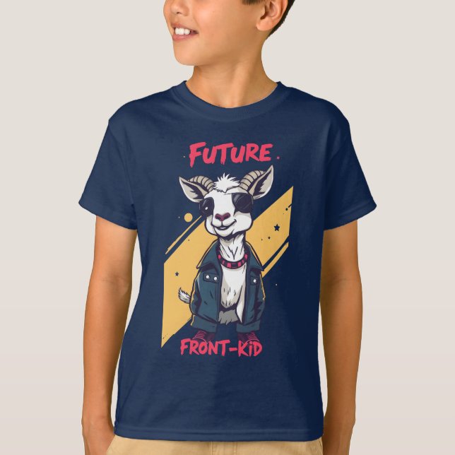 Future Frint-Front-Kid - Cool Goat Playground Punk T-Shirt (Front)