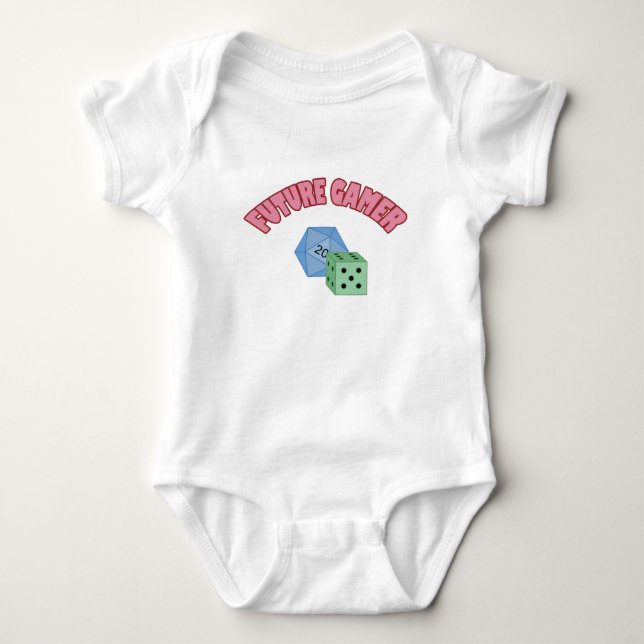 Future Gamer - Red & Dice Baby Bodysuit (Front)